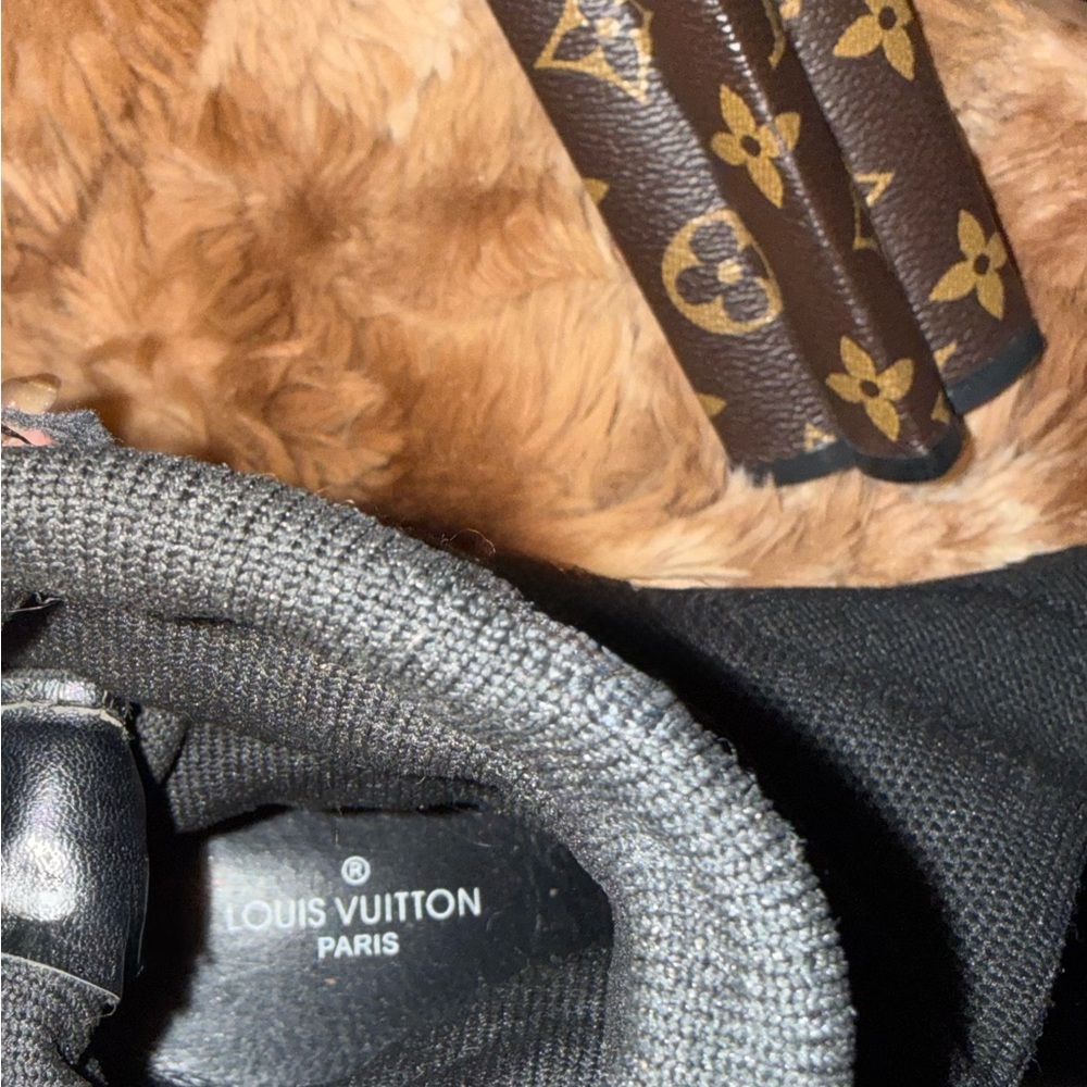Louis Vuitton Black and Brown Heeled Boots - Picture 9 of 11